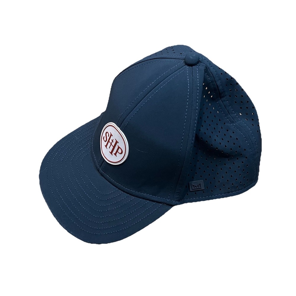 Melin Navy A-Game Hydro Performance Snapback Hat Size 58 cm